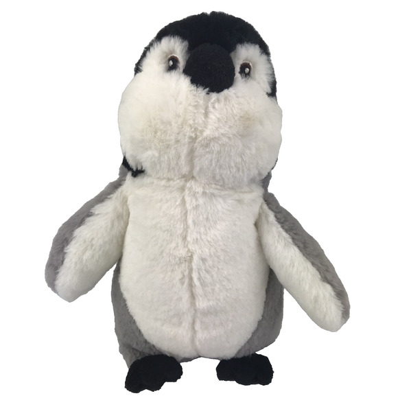 Aurora Eco Nation Penguin Plush 10" Stuffed Animal 2021 Embroidered Eyes Gray - Picture 1 of 12